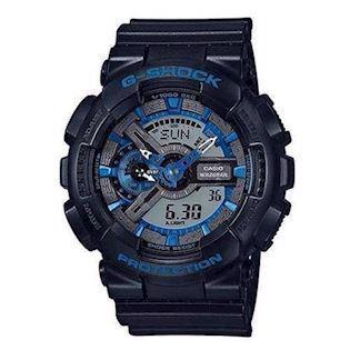 G-Shock mat mørke blå resin med stål quartz multifunktion (5146) Herre ur fra Casio, GA-110CB-1AER